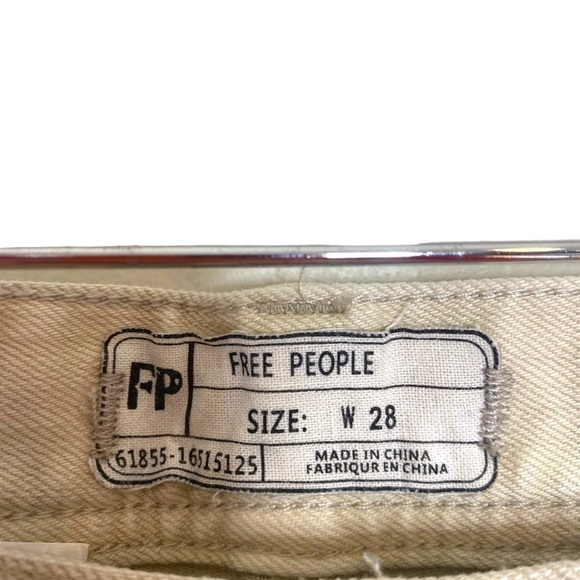 Free People Levon Zipper Skinny Jeans- Bone - Picture 10 of 14